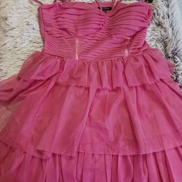 Homecoming Style Pink Party Dress - Picture 3 of 4